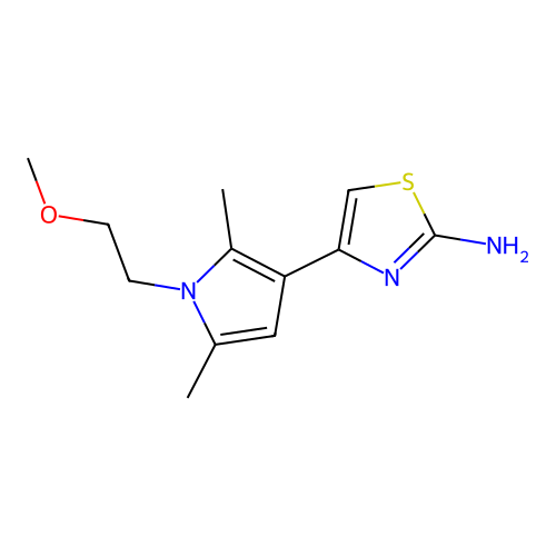 4-[1-(2-Methoxy-ethyl)-2,5-dimethyl-1H-pyrrol-3-yl]-thiazol-2-ylamine structure