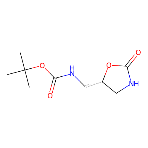 (R)-tert-Butyl ((2-oxooxazolidin-5-yl)methyl)carbamate structure