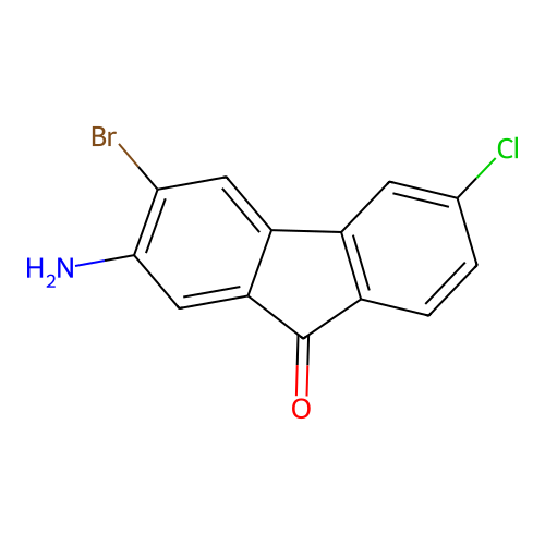 2-Amino-3-bromo-6-chlorofluoren-9-one structure