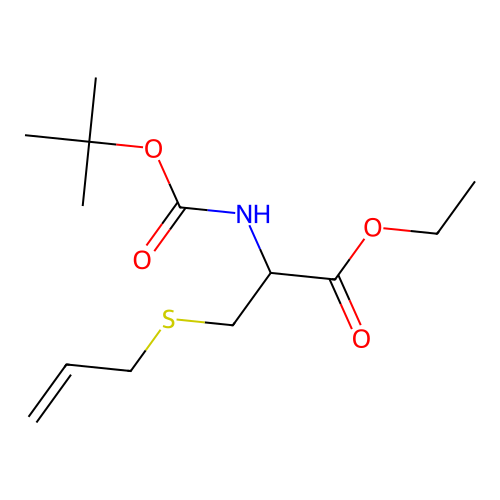 Ethyl 3-(allylsulfanyl)-2-[(tert-butoxycarbonyl)amino]propanoate structure