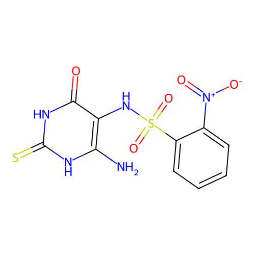N-(6-amino-4-oxo-2-sulfanylidene-1H-pyrimidin-5-yl)-2-nitrob structure