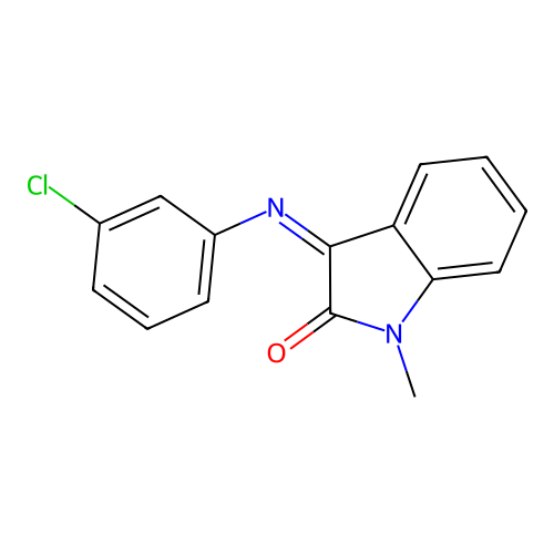 3-[(3-Chlorophenyl)imino]-1,3-dihydro-1-methyl-2H-indol-2-one structure