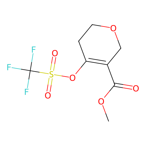 methyl 4-(trifluoromethanesulfonyloxy)-5,6-dihydro-2H-pyran-3-carboxylate structure