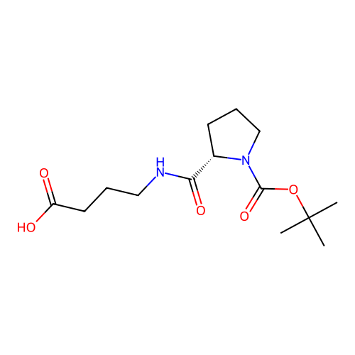 4-{[(2S)-1-[(tert-butoxy)carbonyl]pyrrolidin-2-yl]formamido}butanoic acid structure