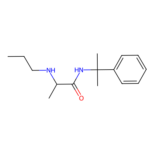 N-(2-Phenylpropan-2-yl)-2-(propylamino)propanimidic acid structure