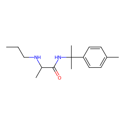 Propionamide, 2-(propylamino)-N-(alpha,alpha,p-trimethylbenzyl)- structure