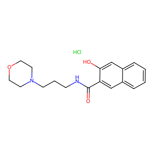 3-Hydroxy-N-(3-(morpholino)propyl)naphthalene-2-carboxamide hydrochloride structure
