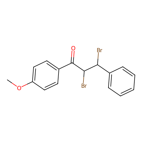 2,3-Dibromo-1-(4-methoxyphenyl)-3-phenylpropan-1-one structure