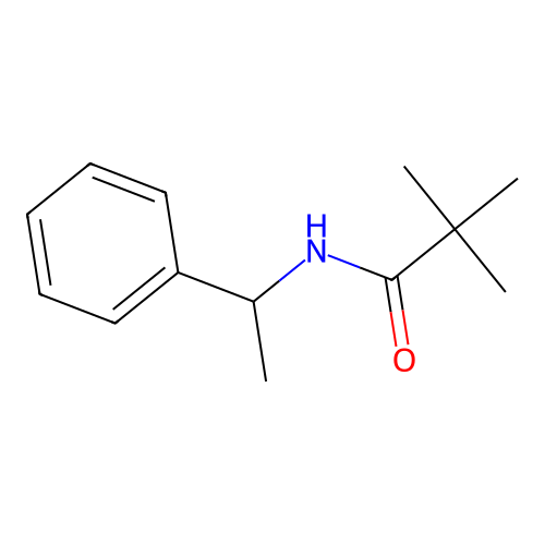 2,2-dimethyl-N-(1-phenylethyl)propanamide structure