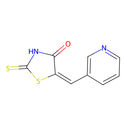 2-Mercapto-5-pyridin-3-ylmethylene-thiazol-4-one structure