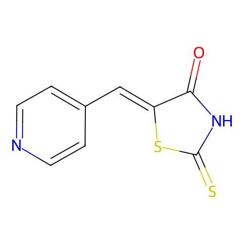 Rhodanine, 5-(4-pyridylmethylene)- structure