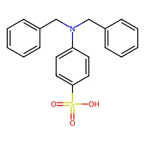 Benzenesulfonic acid, 4-(bis(phenylmethyl)amino)- structure