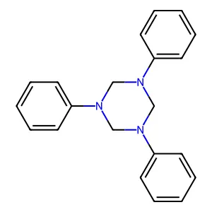 Hexahydro-1,3,5-triphenyl-1,3,5-triazine structure