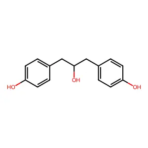 4-[2-Hydroxy-3-(4-hydroxyphenyl)propyl]phenol structure