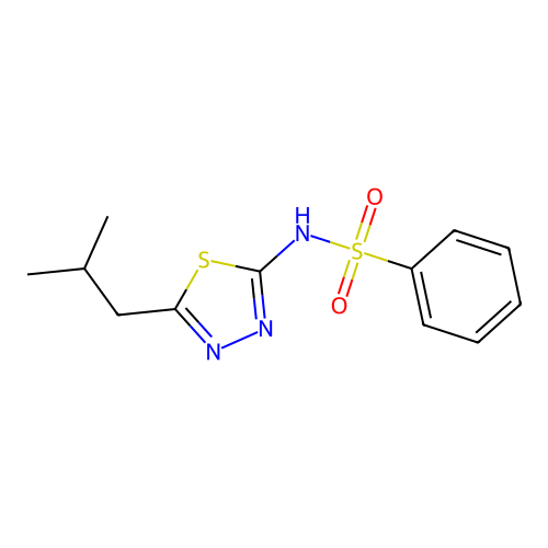 N-(5-Isobutyl-[1,3,4]thiadiazol-2-yl)-benzenesulfonamide structure