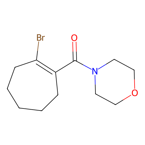 (2-Bromocyclohepten-1-yl)-morpholin-4-ylmethanone structure