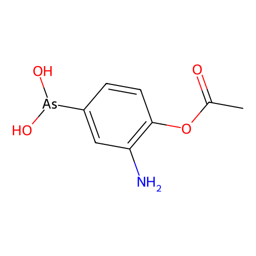 [4-(Acetyloxy)-3-aminophenyl]arsonous acid structure