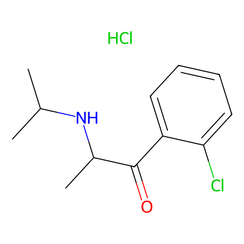 1-Propanone, 2-((1-methylethyl)amino)-1-(2-chlorophenyl)-, hydrochloride structure