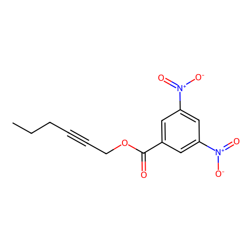 Hex-2-ynyl 3,5-dinitrobenzoate structure
