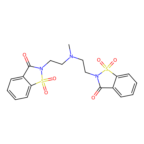 2,2'-[(methylimino)diethane-2,1-diyl]bis(1,2-benzothiazol-3(2h)-one) 1,1,1',1'-tetraoxide structure