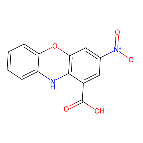 10H-Phenoxazine-1-carboxylic acid, 3-nitro- structure