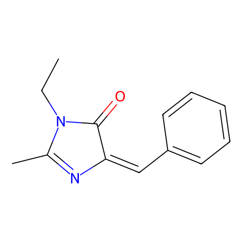 4H-imidazol-4-one,3-ethyl-3,5-dihydro-2-methyl-5-(phenylmethylene)- structure