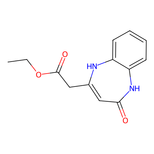Ethyl 2-(2-oxo-1,5-dihydro-1,5-benzodiazepin-4-yl)acetate structure