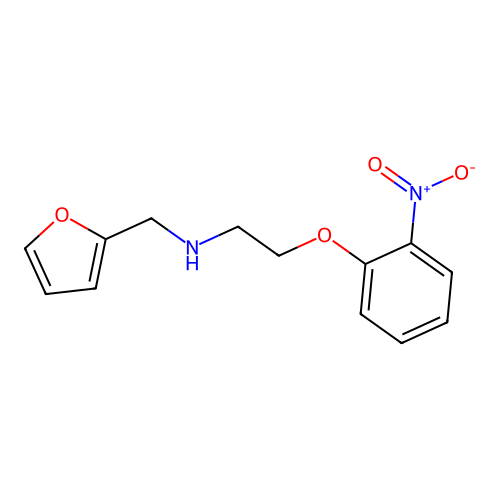 N-(furan-2-ylmethyl)-2-(2-nitrophenoxy)ethanamine structure