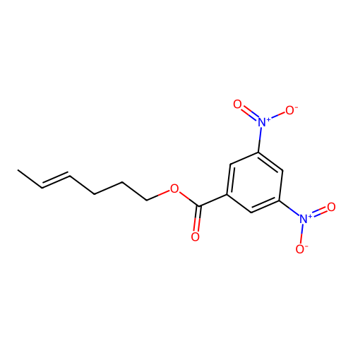 Hex-4-enyl 3,5-dinitrobenzoate structure