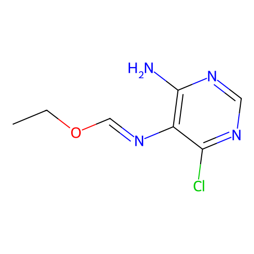ethyl N-(4-amino-6-chloropyrimidin-5-yl)methanimidate structure