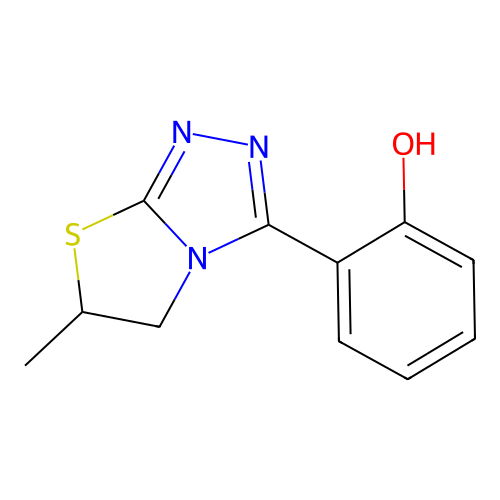2-(5,6-Dihydro-6-methylthiazolo(2,3-c)-1,2,4-triazol-3-yl)phenol structure