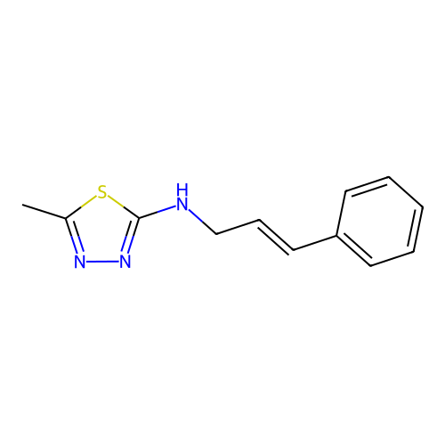 5-Methyl-N-(3-phenyl-2-propen-1-yl)-1,3,4-thiadiazol-2-amine structure
