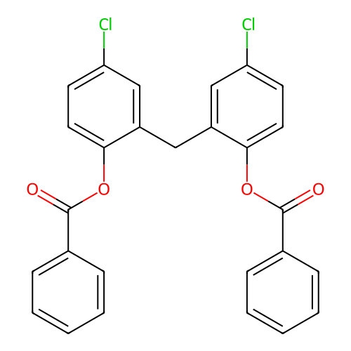 Dichlorphen, O,O'-dibenzoyl- structure