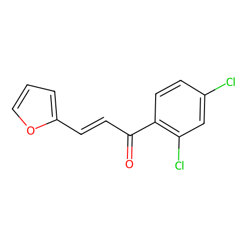 1-(2,4-Dichlorophenyl)-3-(furan-2-yl)prop-2-en-1-one structure