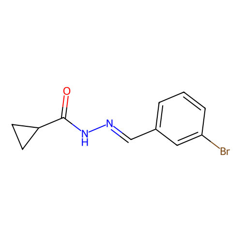 N-[(E)-(3-bromophenyl)methylideneamino]cyclopropanecarboxamide structure