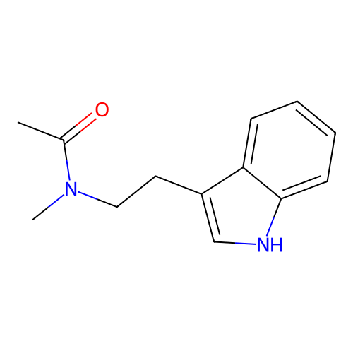 N-[2-(1H-吲哚-3-基)乙基]-N-甲基乙酰胺 structure