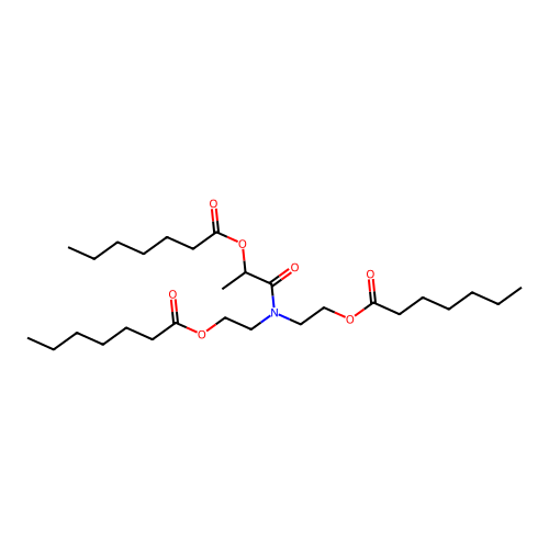 {[2-(Heptanoyloxy)propanoyl]imino}diethane-2,1-diyl diheptanoate structure