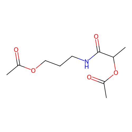 3-{[2-(Acetyloxy)propanoyl]amino}propyl acetate structure
