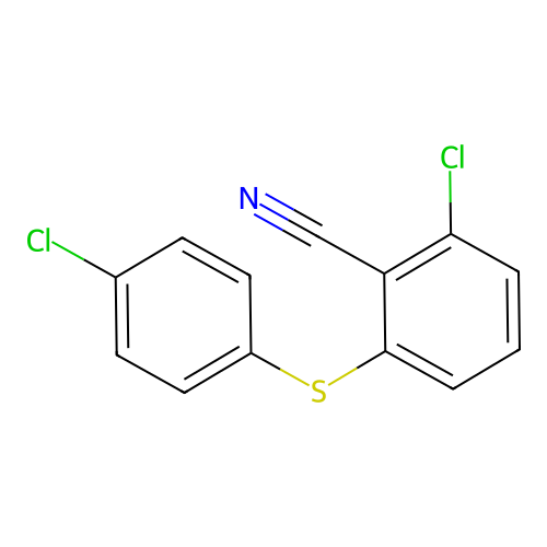 2-Chloro-6-[(4-chlorophenyl)sulfanyl]benzonitrile structure