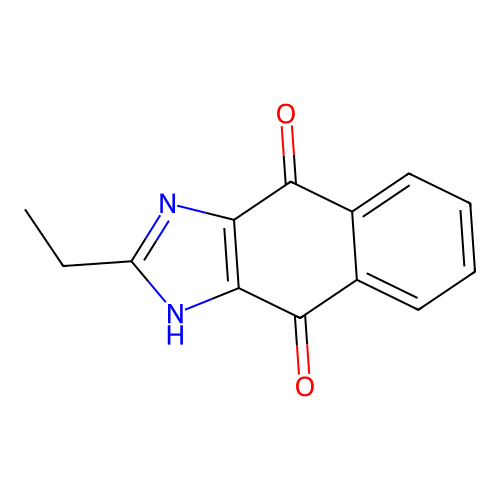 2-ethyl-1H-benzo[f]benzimidazole-4,9-dione structure