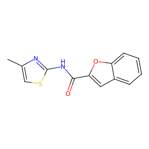 N-(4-methyl-1,3-thiazol-2-yl)-1-benzofuran-2-carboxamide structure