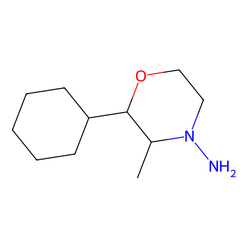 2-Cyclohexyl-3-methylmorpholin-4-amine structure