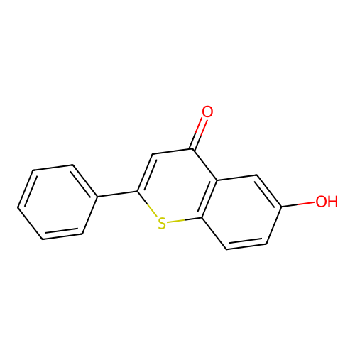 6-Hydroxy-2-phenylthiochromen-4-one structure