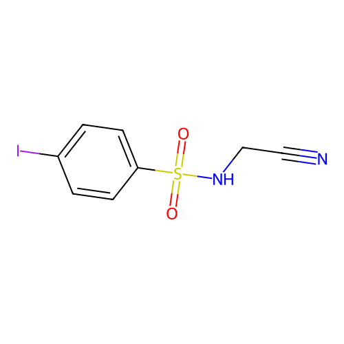 Benzenesulfonamide, N-(cyanomethyl)-4-iodo- structure