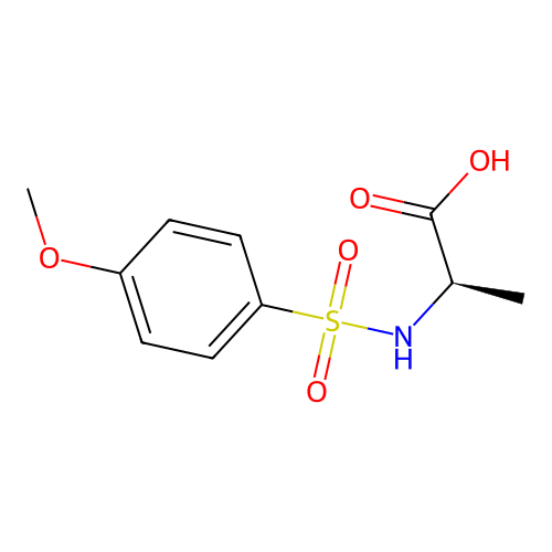 N-[(4-methoxyphenyl)sulfonyl]-D-alanine structure