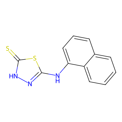 5-(1-naphthalenylamino)-3H-1,3,4-thiadiazole-2-thione structure