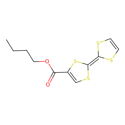 Butyl 2-(1,3-dithiol-2-ylidene)-1,3-dithiole-4-carboxylate structure