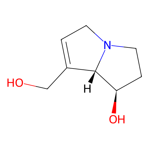 Heliotridine, (-)- structure