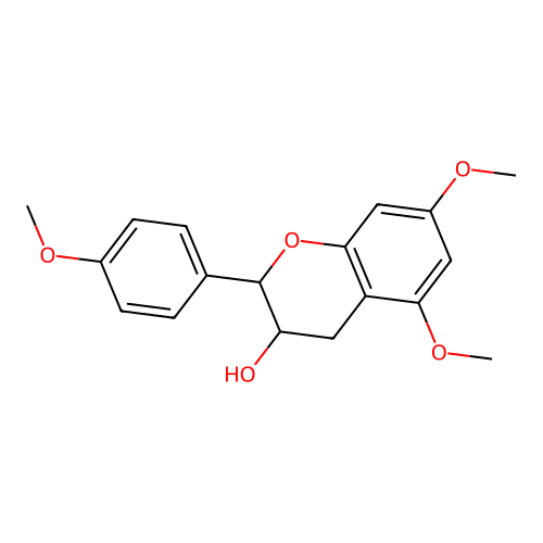 2H-1-Benzopyran-3-ol, 3,4-dihydro-5,7-dimethoxy-2-(4-methoxyphenyl)- structure