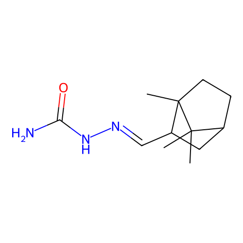 [(1,7,7-Trimethyl-2-bicyclo[2.2.1]heptanyl)methylideneamino]urea structure